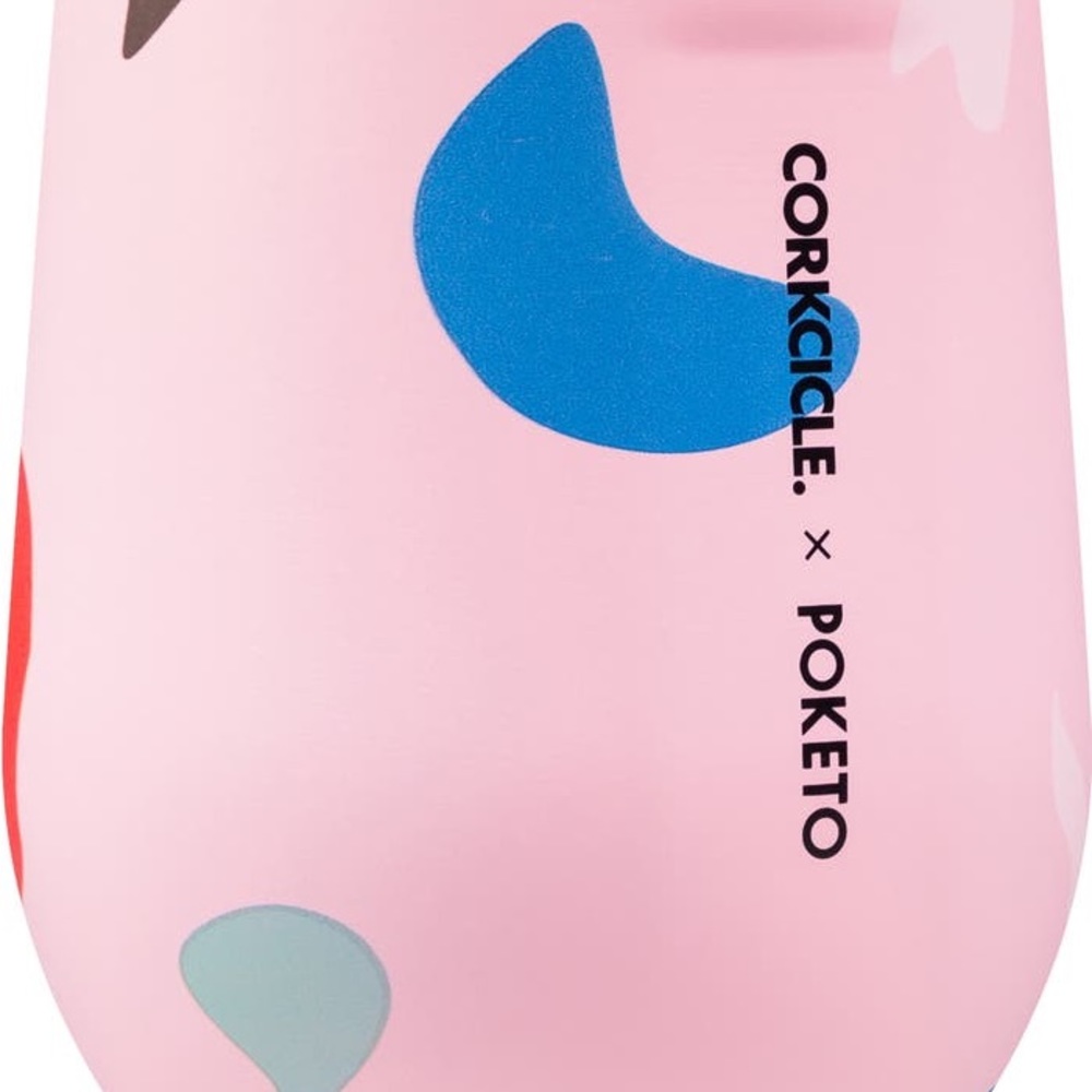 Corkcicle x Poketo NWT Stemless Triple Insulated Wine Glass Drinkware Pink Party - Picture 6 of 6